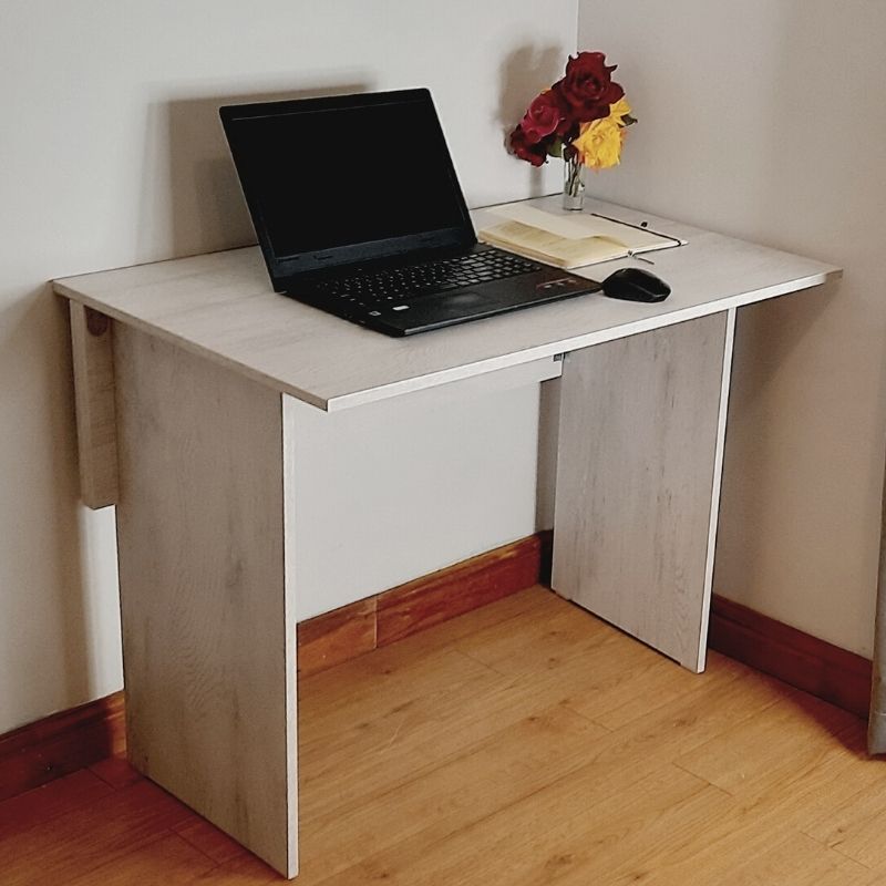 SpaceSave Flip n Flat Folding Desk 100x60cm - Wood Marble