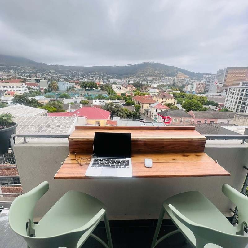 Balcony Table Foldable Blackwood 120cm