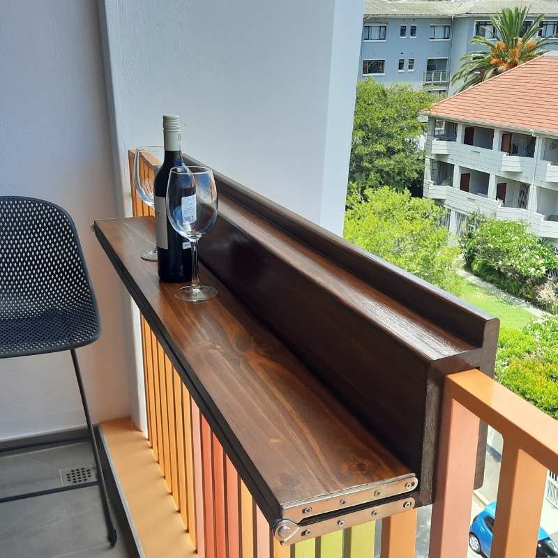 Balcony Table Foldable Pine 120cm