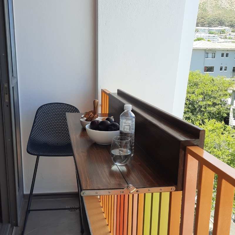 Balcony Table Foldable Pine 120cm