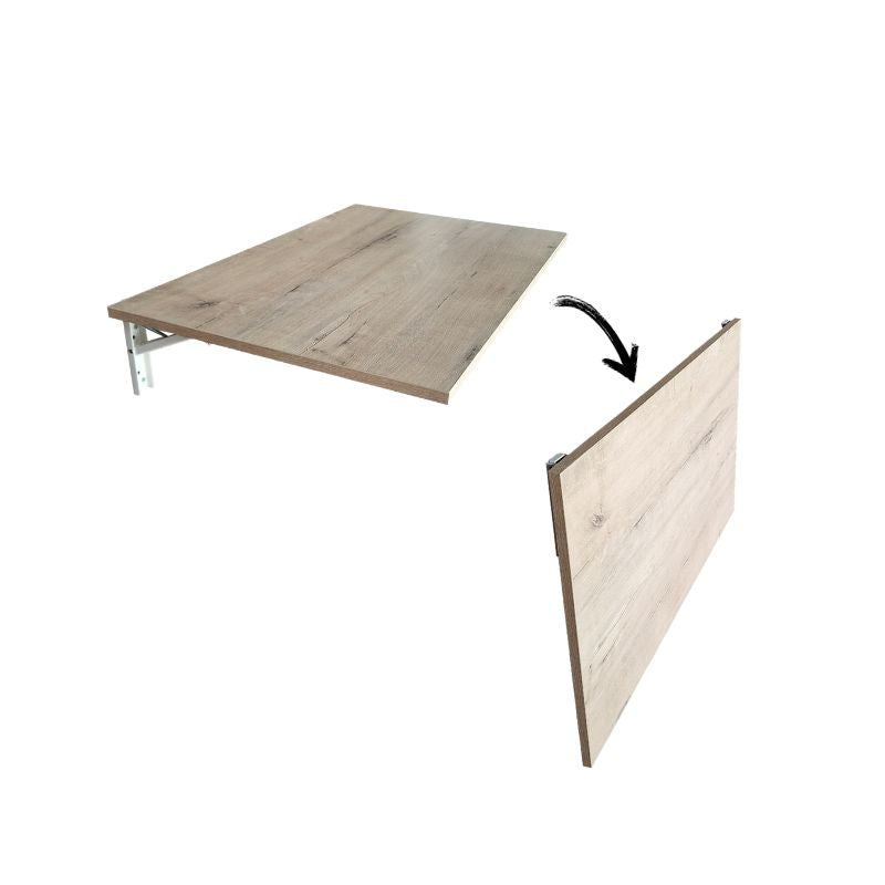 Eezy Fold Down Desk Table 80x50cm Rustic Wood