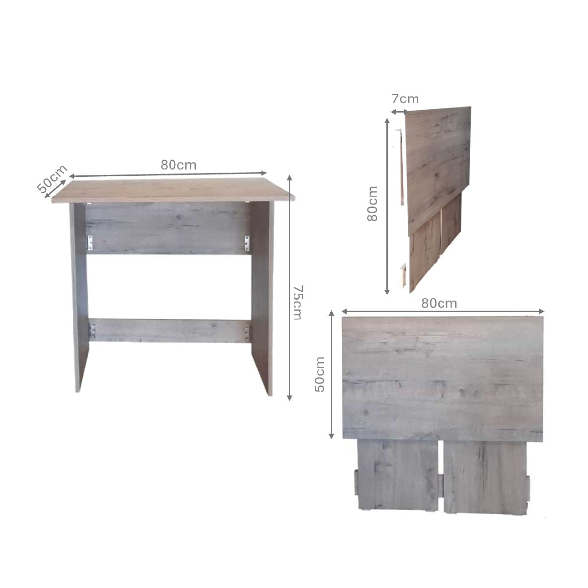 SpaceSave Flip n Flat Folding Desk 80x50cm