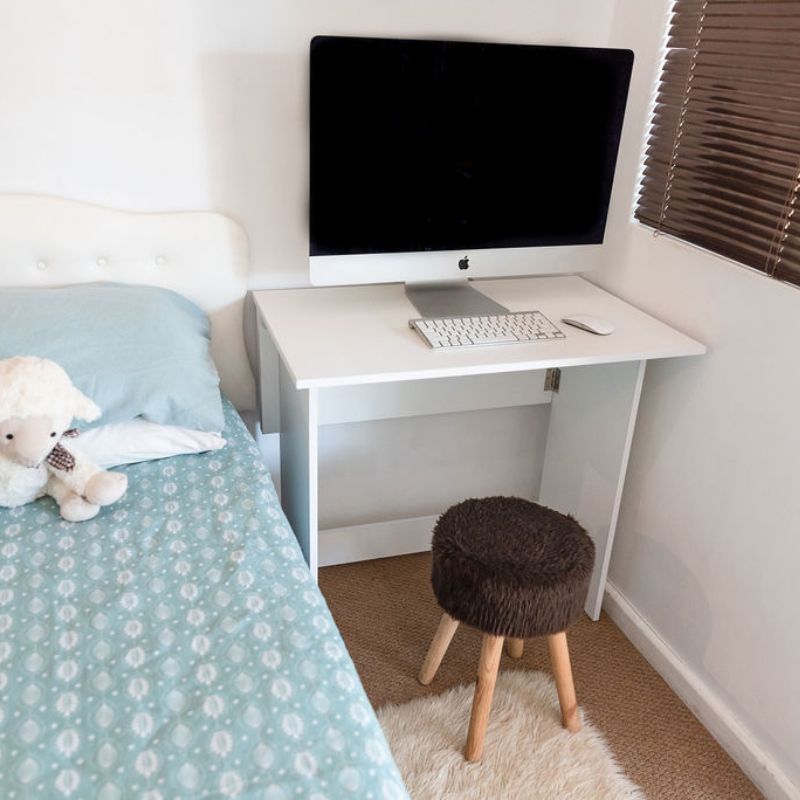 SpaceSave Flip n Flat Folding Desk 80x50cm- White