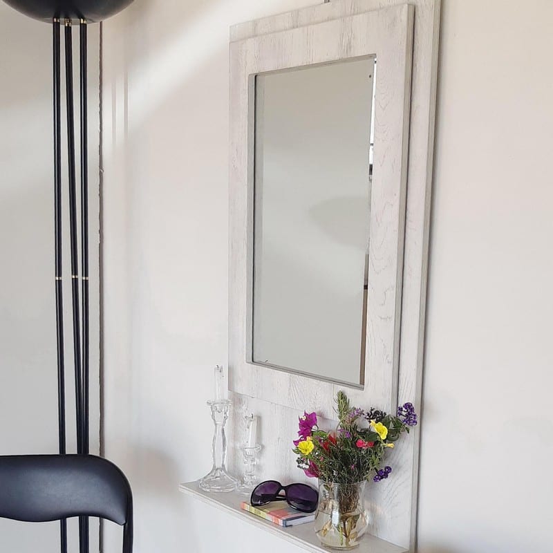Fold Up Wall Mounted Desk & Mirror 100x60cm