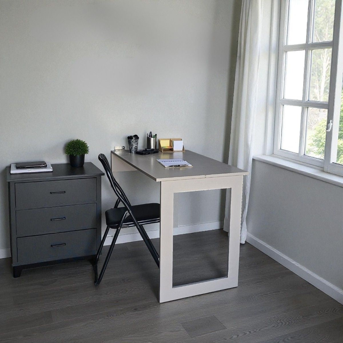 Fold Up Wall Mounted Desk Combo 100x60cm