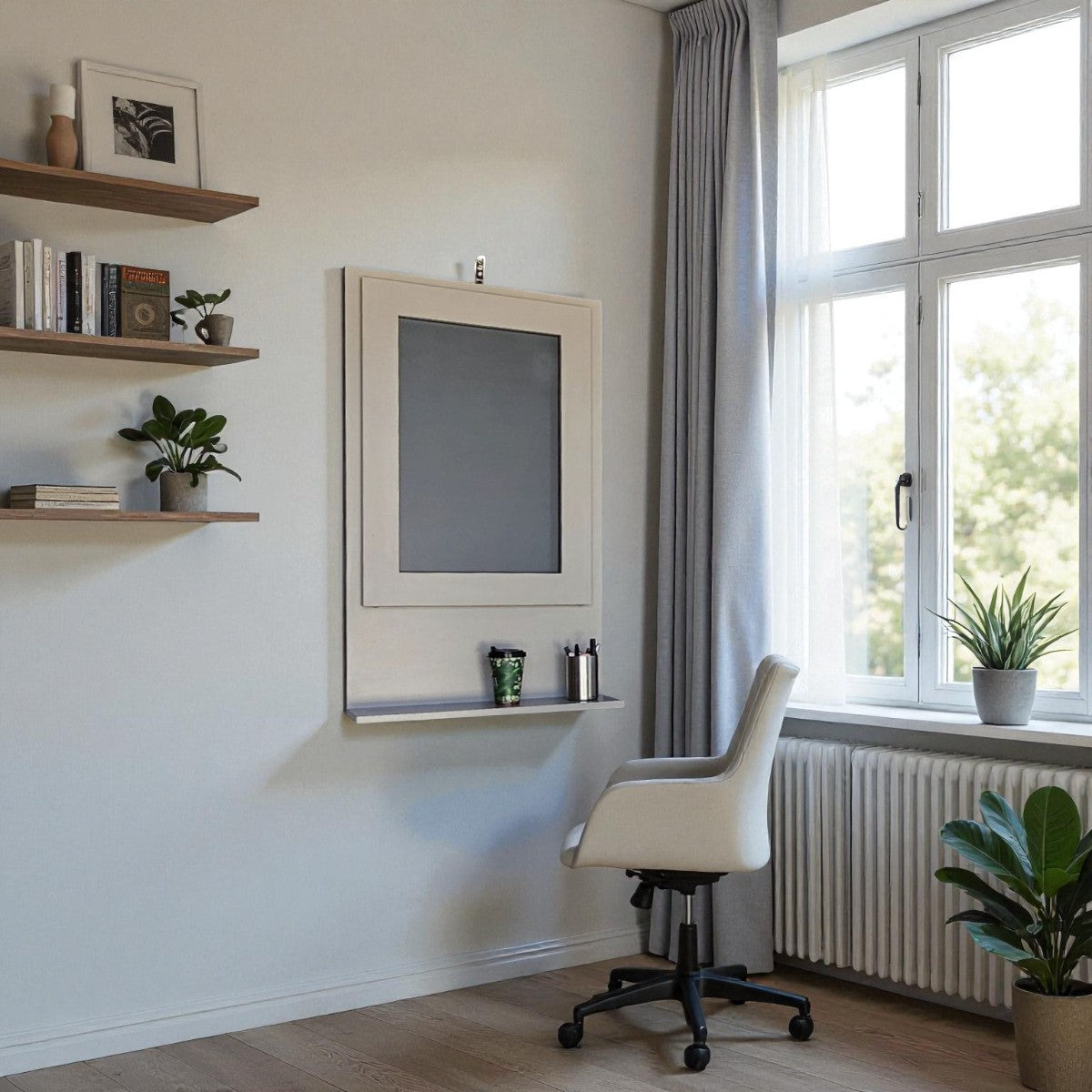 Fold Up Wall Mounted Desk & Blackboard 100x60cm