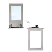 Fold Up Wall Mounted Desk & Mirror 100x60cm