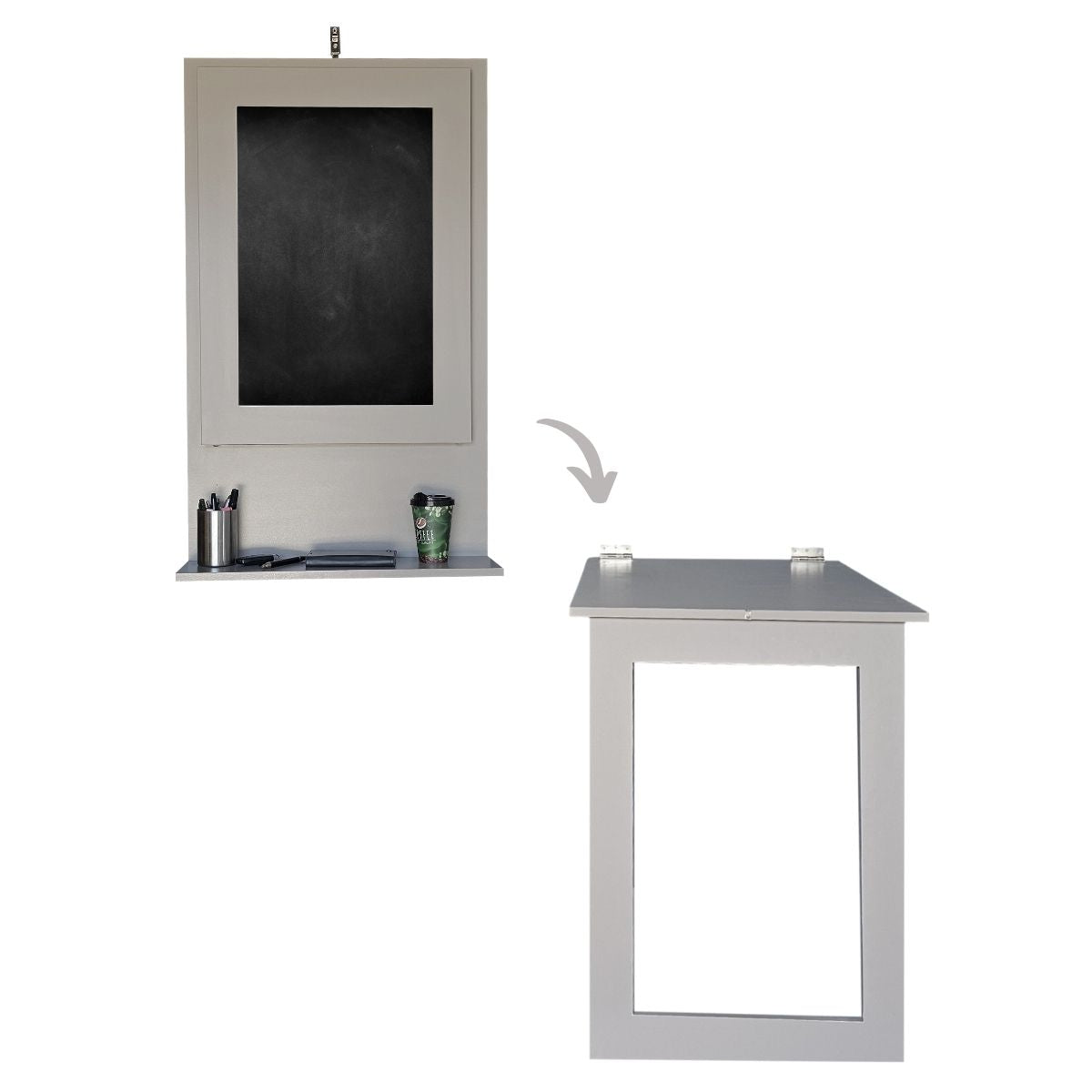 Fold Up Wall Mounted Desk & Blackboard 100x60cm