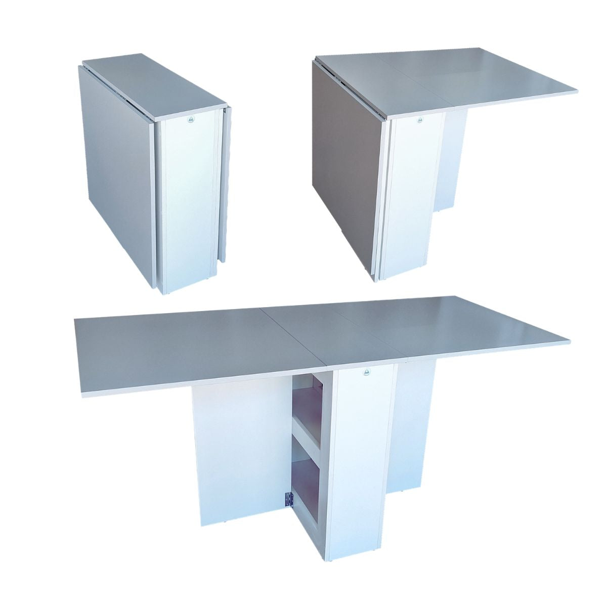 SpaceSave Folding 4 in 1 Console Table Desk - Grey Whisper