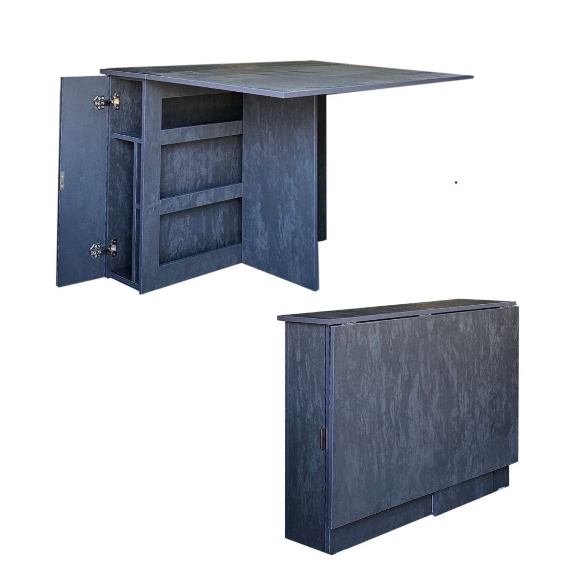 Folding Console Storage Table & 2 Chair Compartment - Ltd Edition Graphite