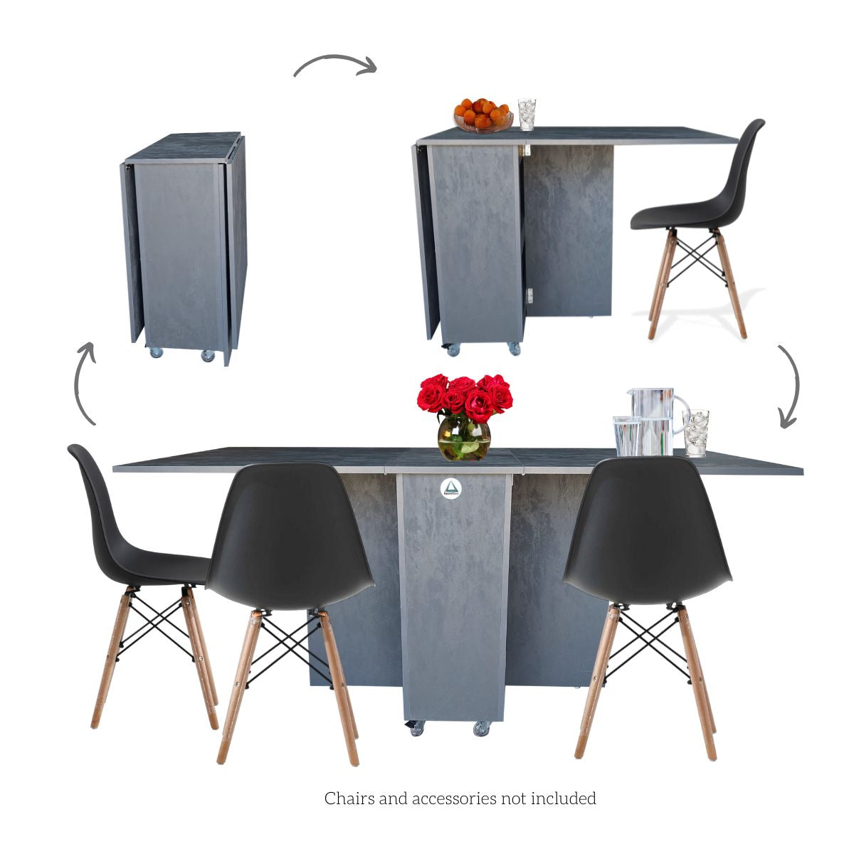 Folding 4-in-1 Console Table Desk