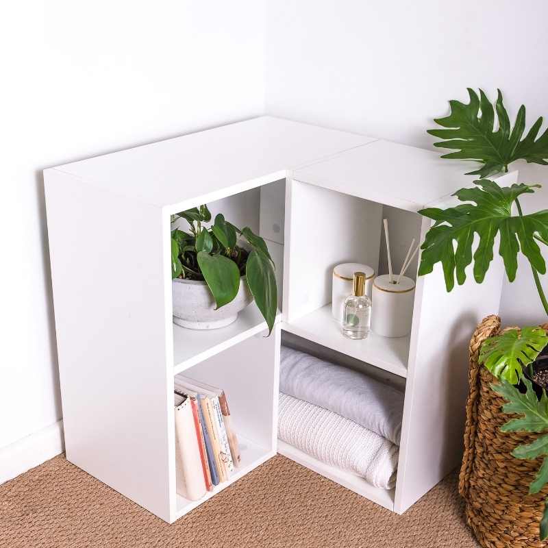 SpaceSave Infinitude Modular TV Stand - White