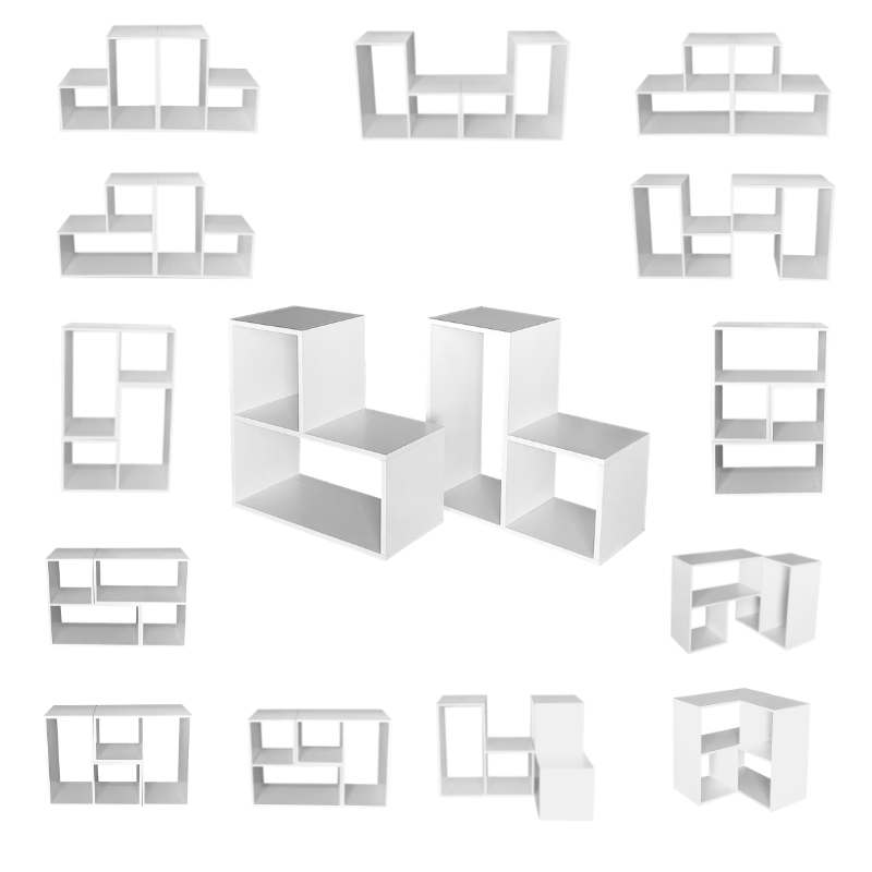 SpaceSave Infinitude Modular TV Stand - White