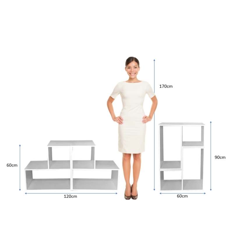 SpaceSave Infinitude Modular TV Stand - White