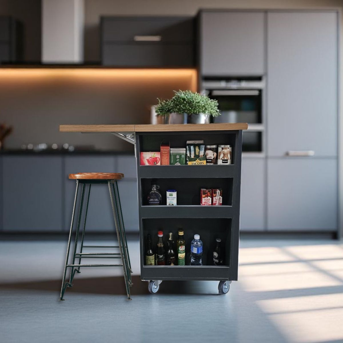 Kitchen Island with Drawers 100cm - Midnight Kalahari