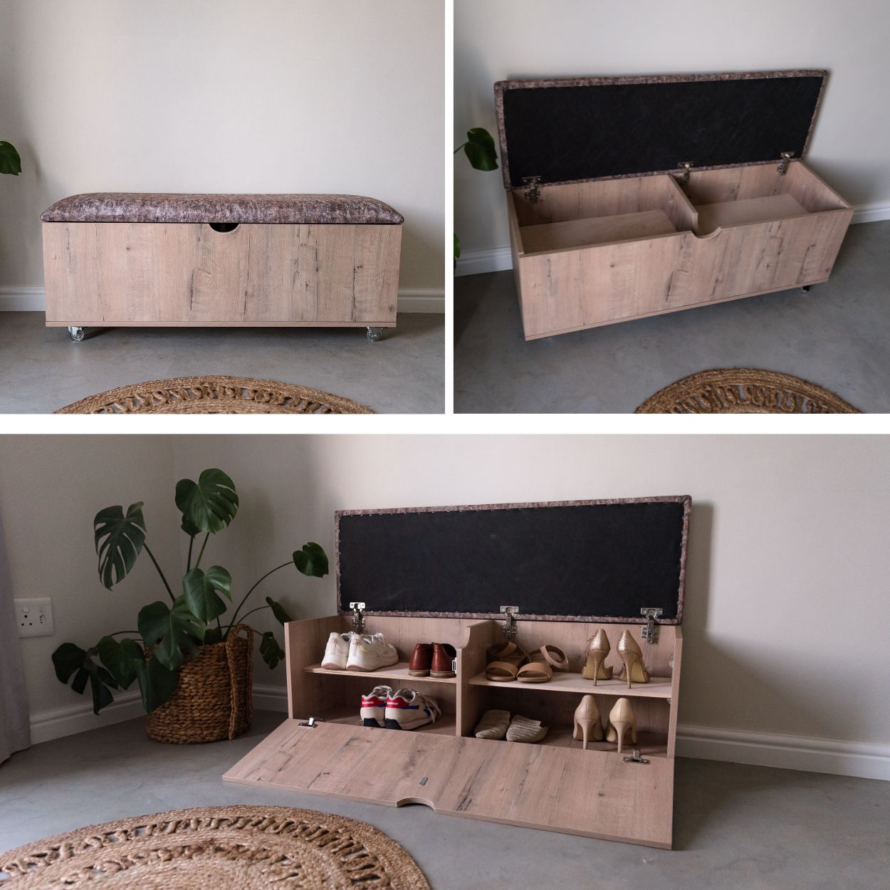 Sit N Stow Mobile Padded Dual Access Storage Bench