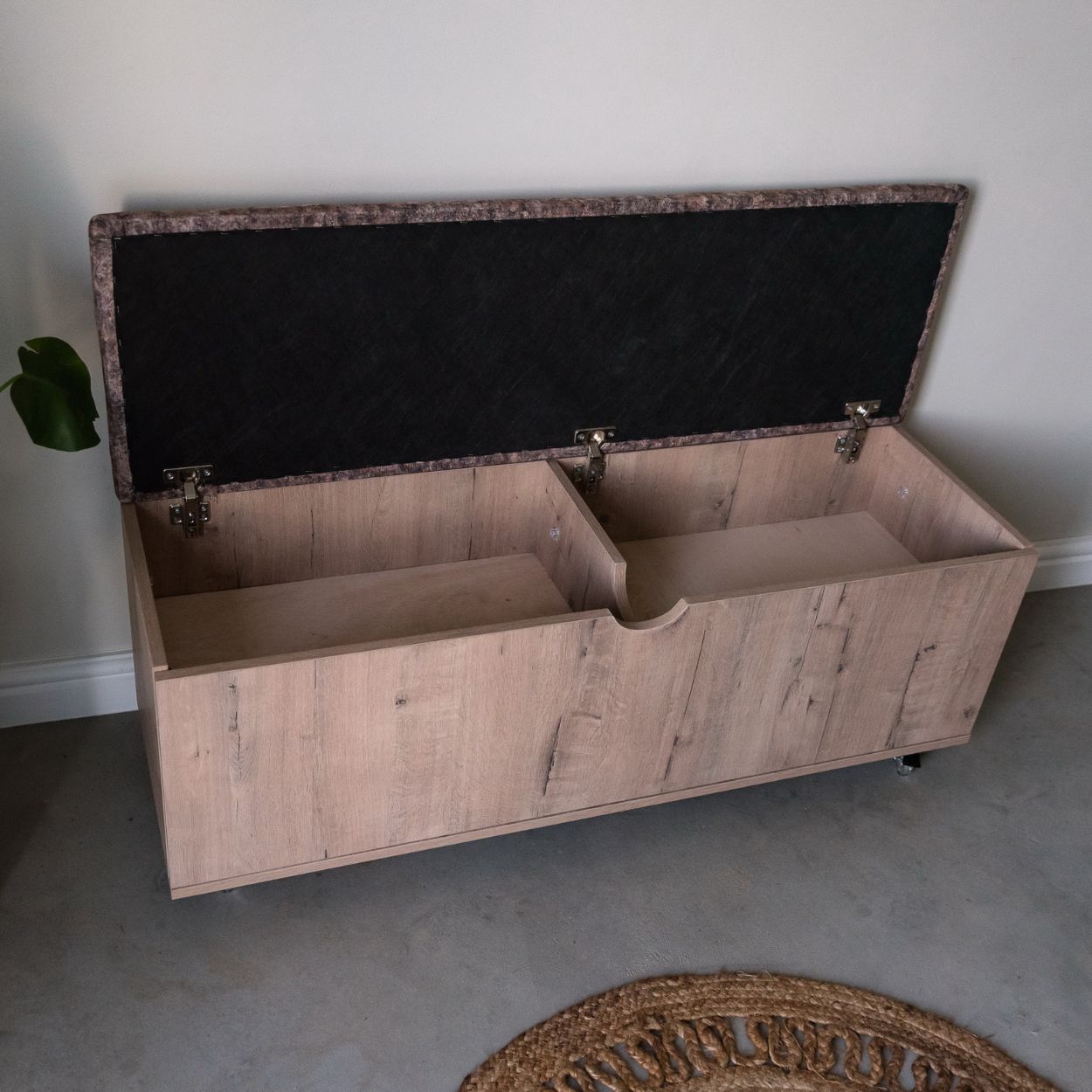 Sit N Stow Mobile Padded Dual Access Storage Bench