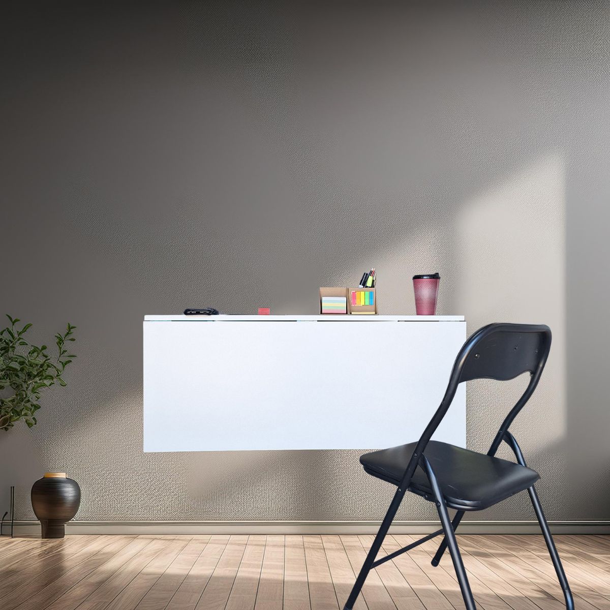 SapceSaveSmartfold Wall-Mounted Drop Leaf Console Table