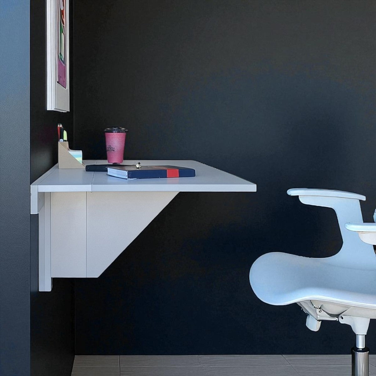 Smartfold Wall-Mounted Drop Leaf Console Table - Grey Whisper