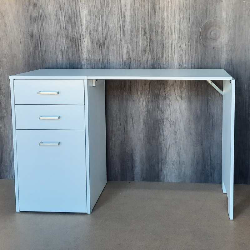 Versa Combo Drawer Desk with Ottoman Chair and Fold-Out Table