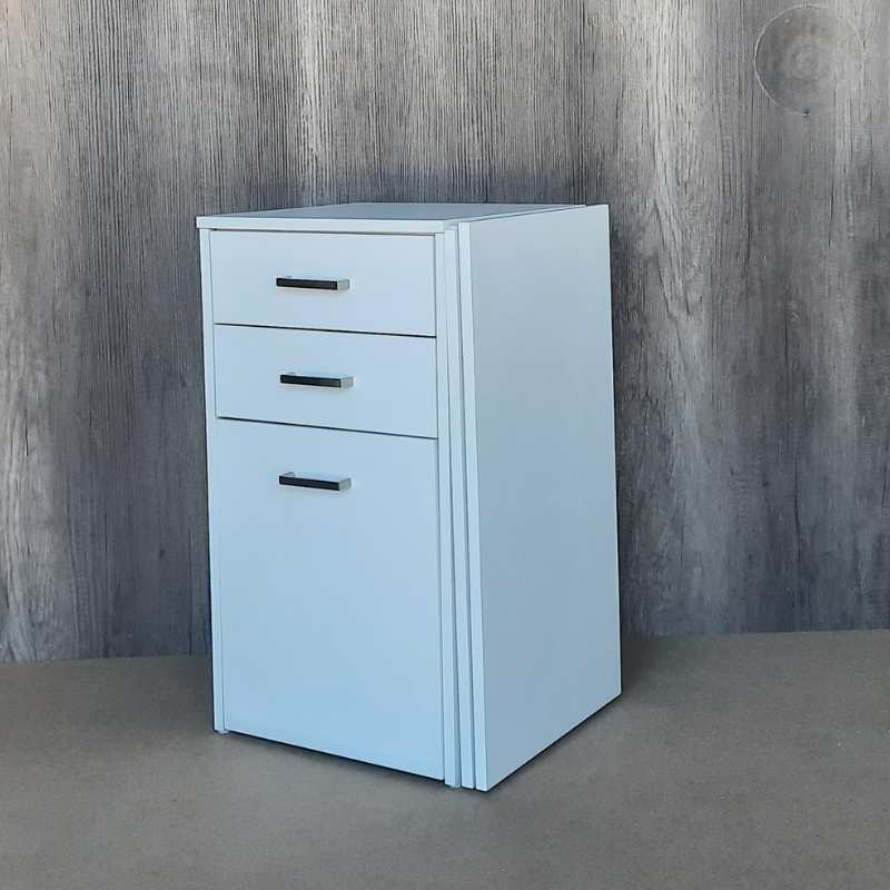 Versa Combo Drawer Desk with Ottoman Chair and Fold-Out Table