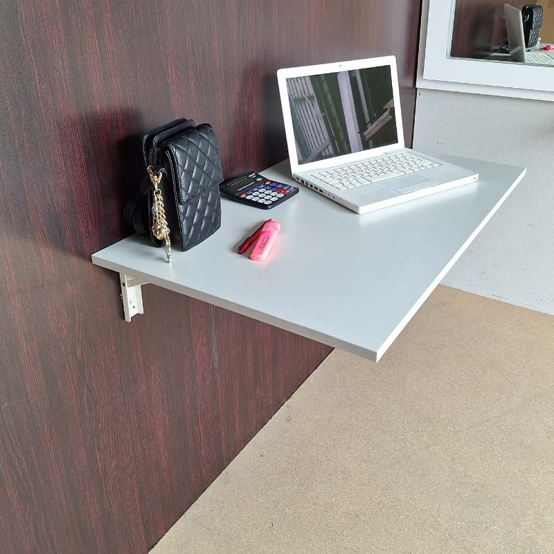 SpaceSave Eezy Fold Down Desk 80x50 Grey Whisper