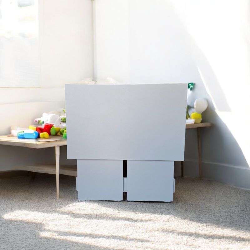 SpaceSave Flip n Flat Folding Desk 80x50cm - Grey Whisper