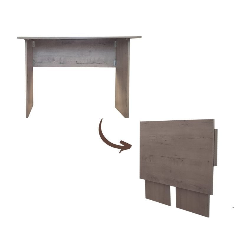 SpaceSave Flip n Flat Folding Desk 100x60cm - Rustic Wood