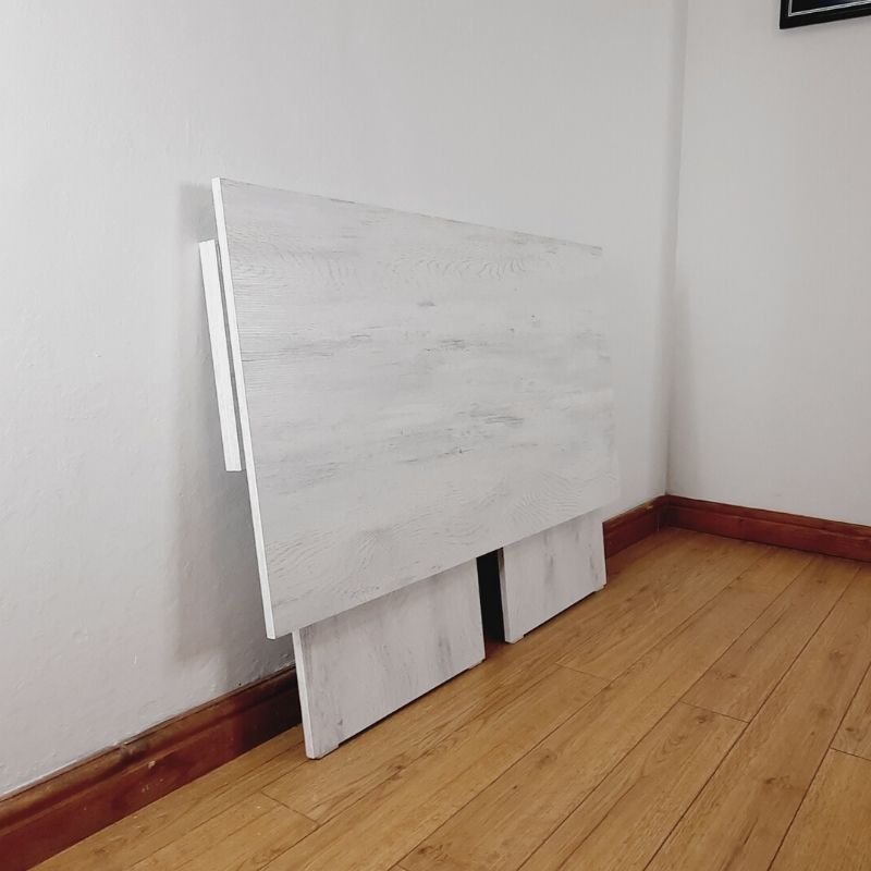 SpaceSave Flip n Flat Folding Desk 100x60cm - Wood Marble