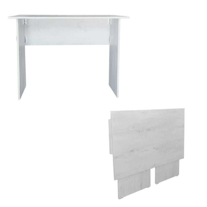 SpaceSave Flip N Flat Folding Desk Wood Marble