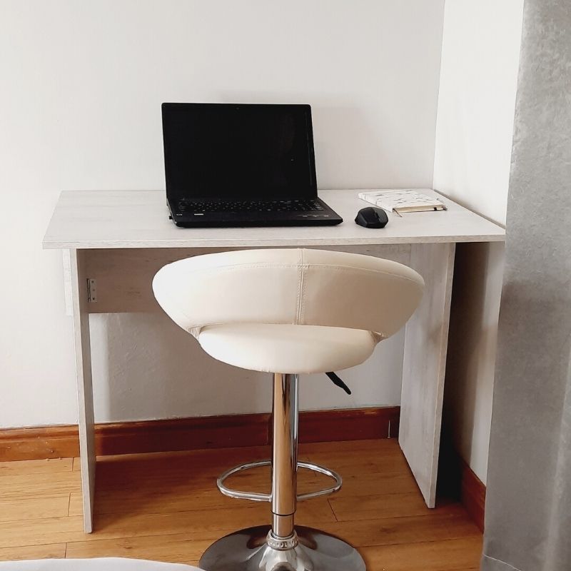 SpaceSave Flip n Flat Folding Desk 100x60cm - Wood Marble