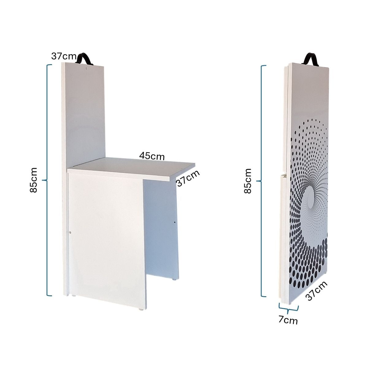 SpaceSave Flip n Flip Chair - White