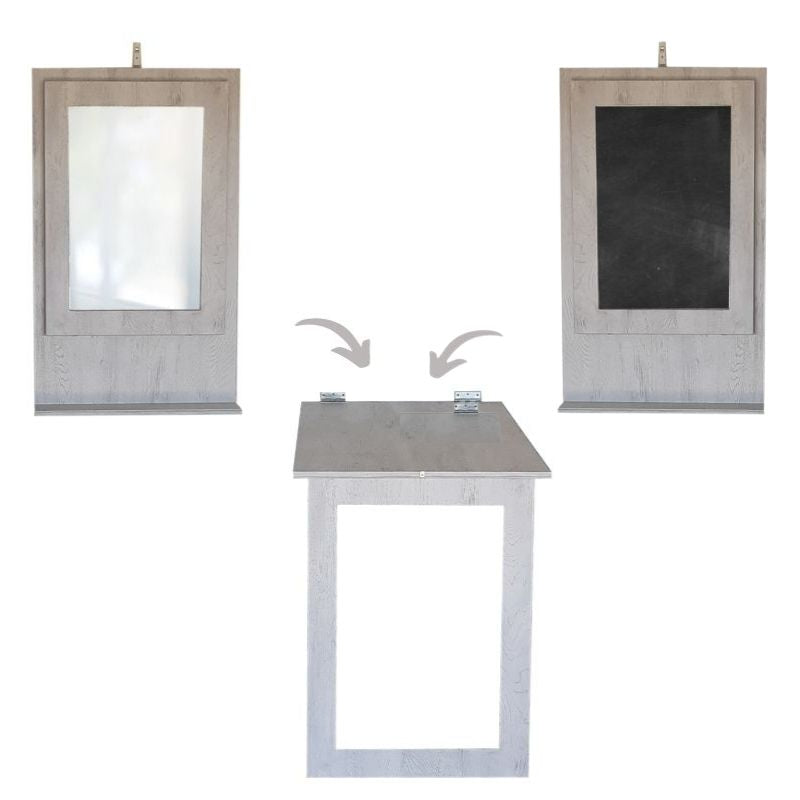 SpaceSave Fold Up Wall Mounted Desk Combo