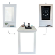 SpaceSave Fold Up Wall Mounted Desk Combo