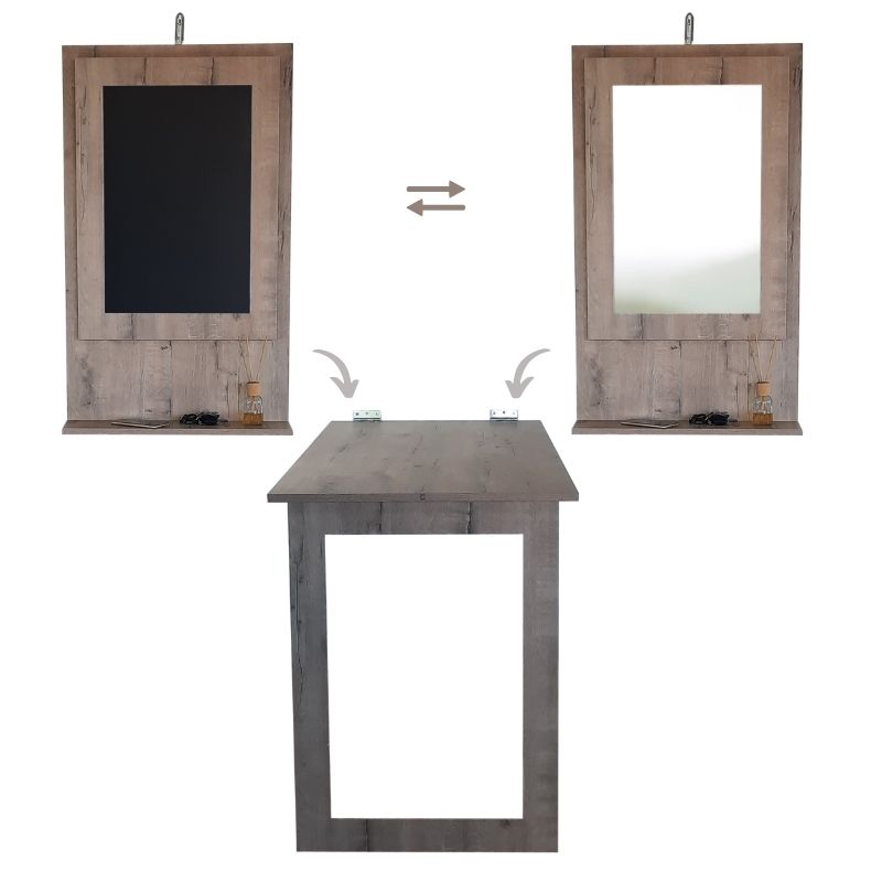 Fold Up Wall Mounted Desk Combo 100x60cm