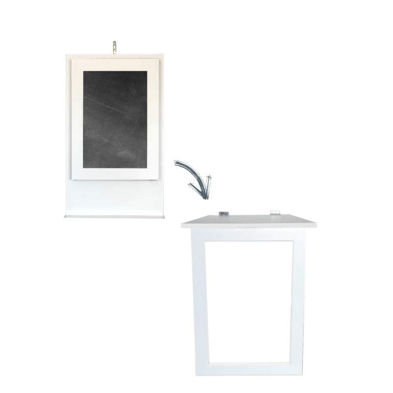 Fold Up Wall Mounted Desk & Blackboard 100x60cm