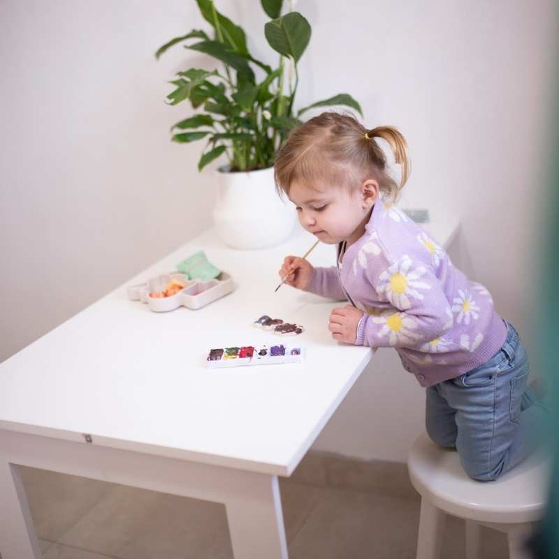 SpaceSave Fold Up Wall Mounted Desk with Blackboard