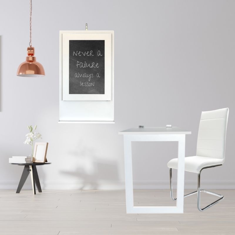 Fold Up Wall Mounted Desk & Blackboard 100x60cm