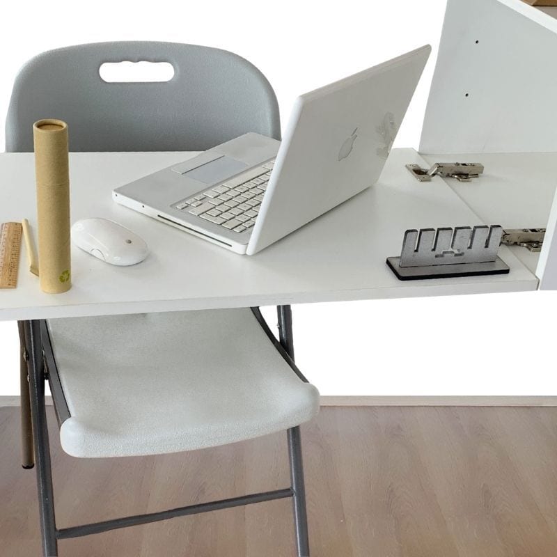 Fold-Up Wall Mounted Workstation