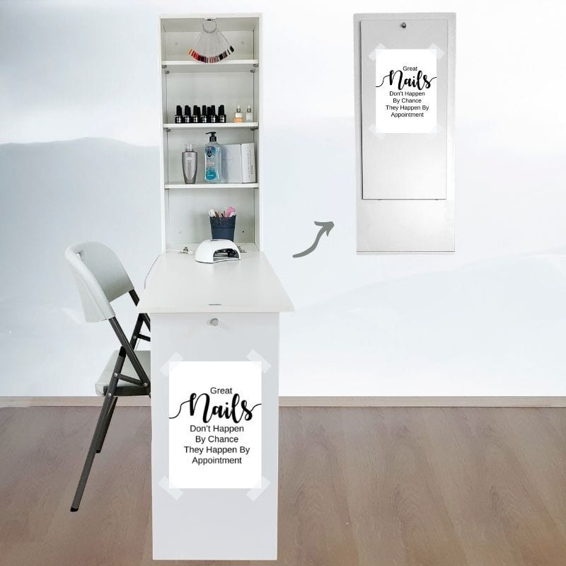 Fold-Up Wall Mounted Workstation