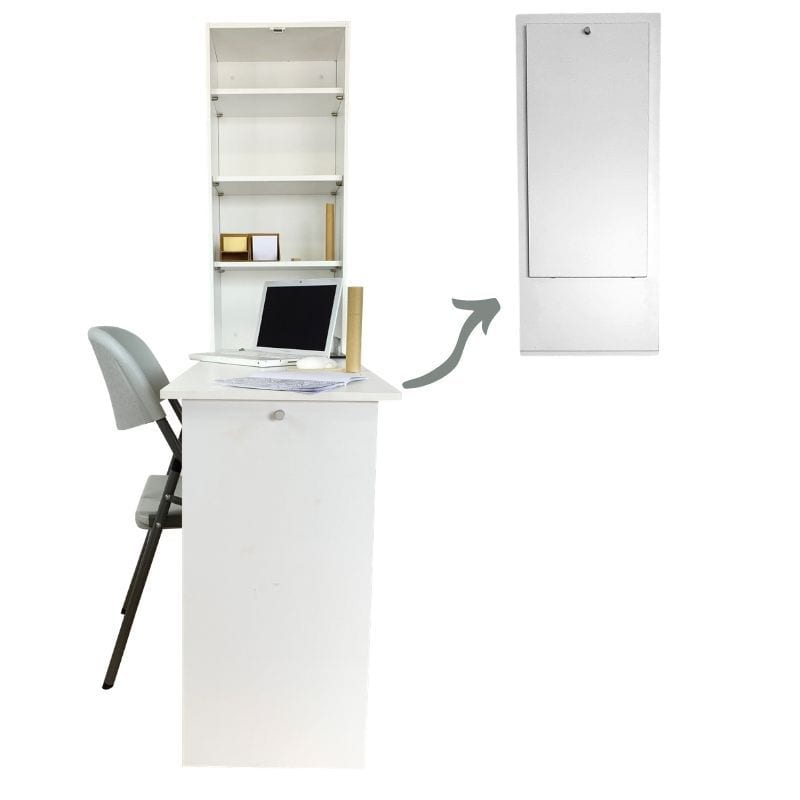 SpaceSave Fold Up Wall Mounted Workstation
