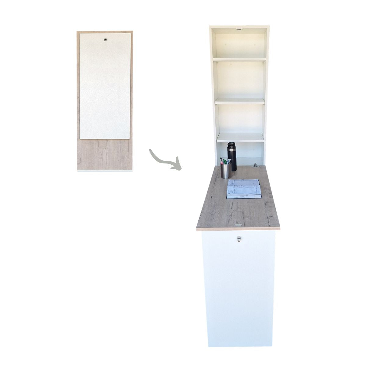 SpaceSave Fold Up Wall Mounted Workstation