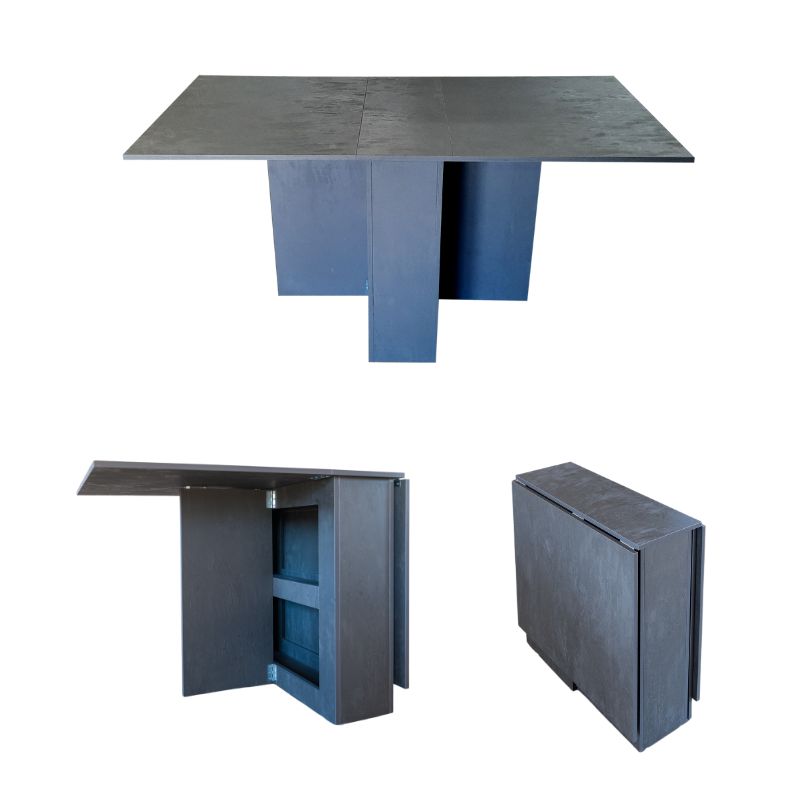 SpaceSave Folding 4 in 1 Console Table Desk - Limited Edition Graphite