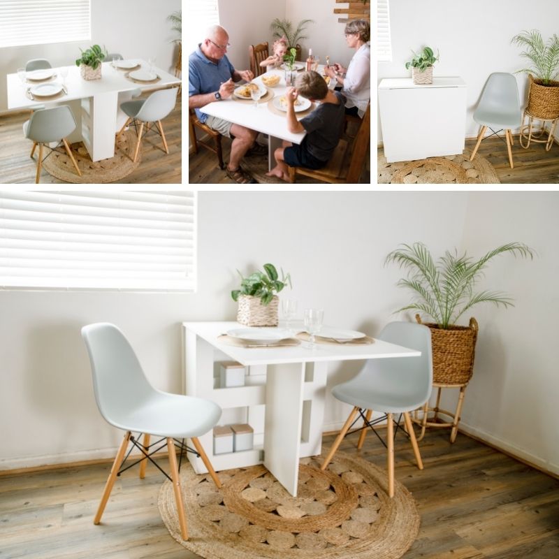 SpaceSave Folding 4 in 1 Console Table Desk