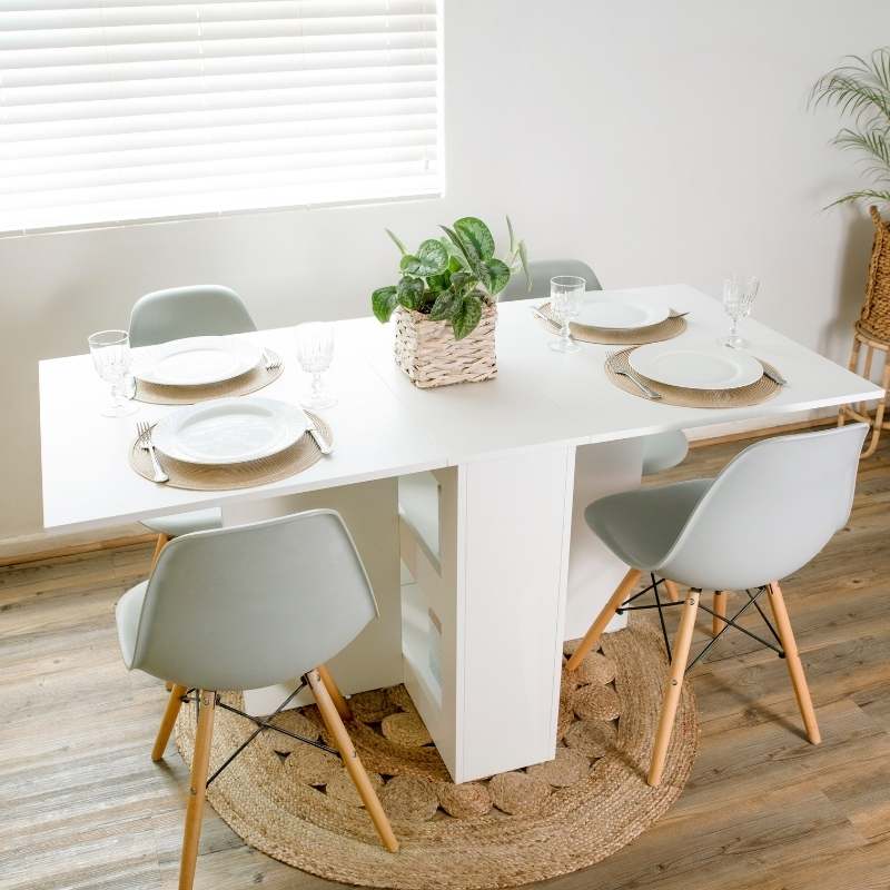 SpaceSave Folding 4 in 1 Console Table Desk