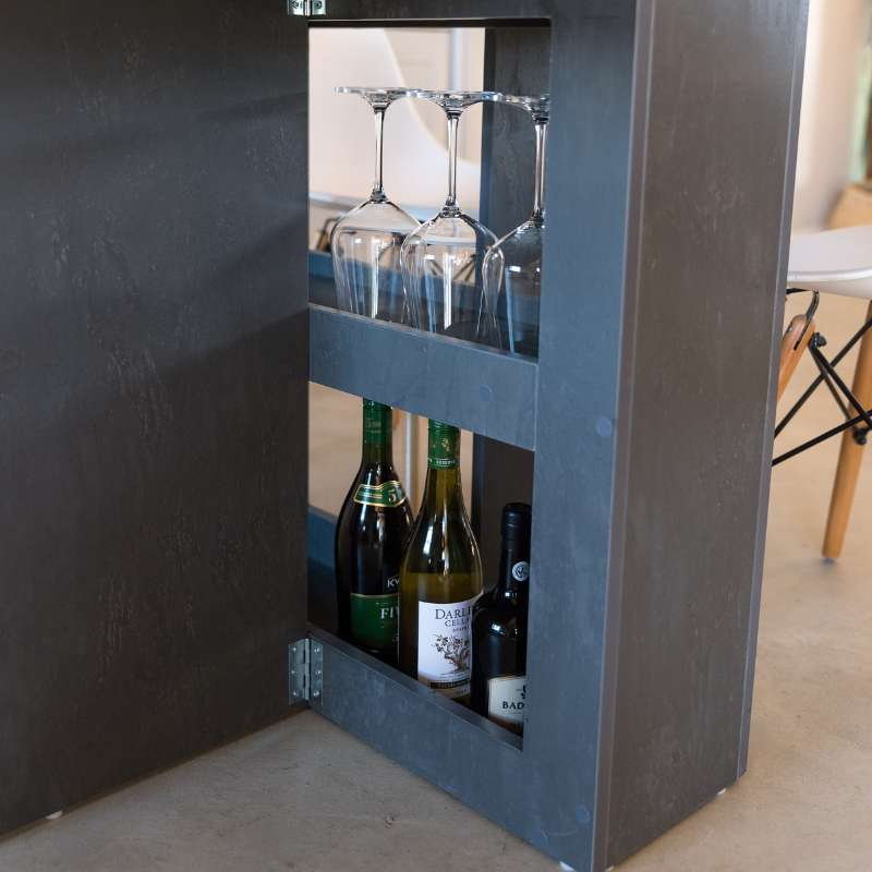 SpaceSave Folding 4 in 1 Console Table Desk - Limited Edition Graphite