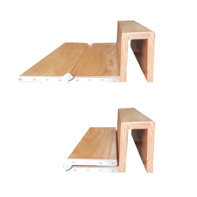 SpaceSave Hanging Balcony Table Foldabe 60cm Pine