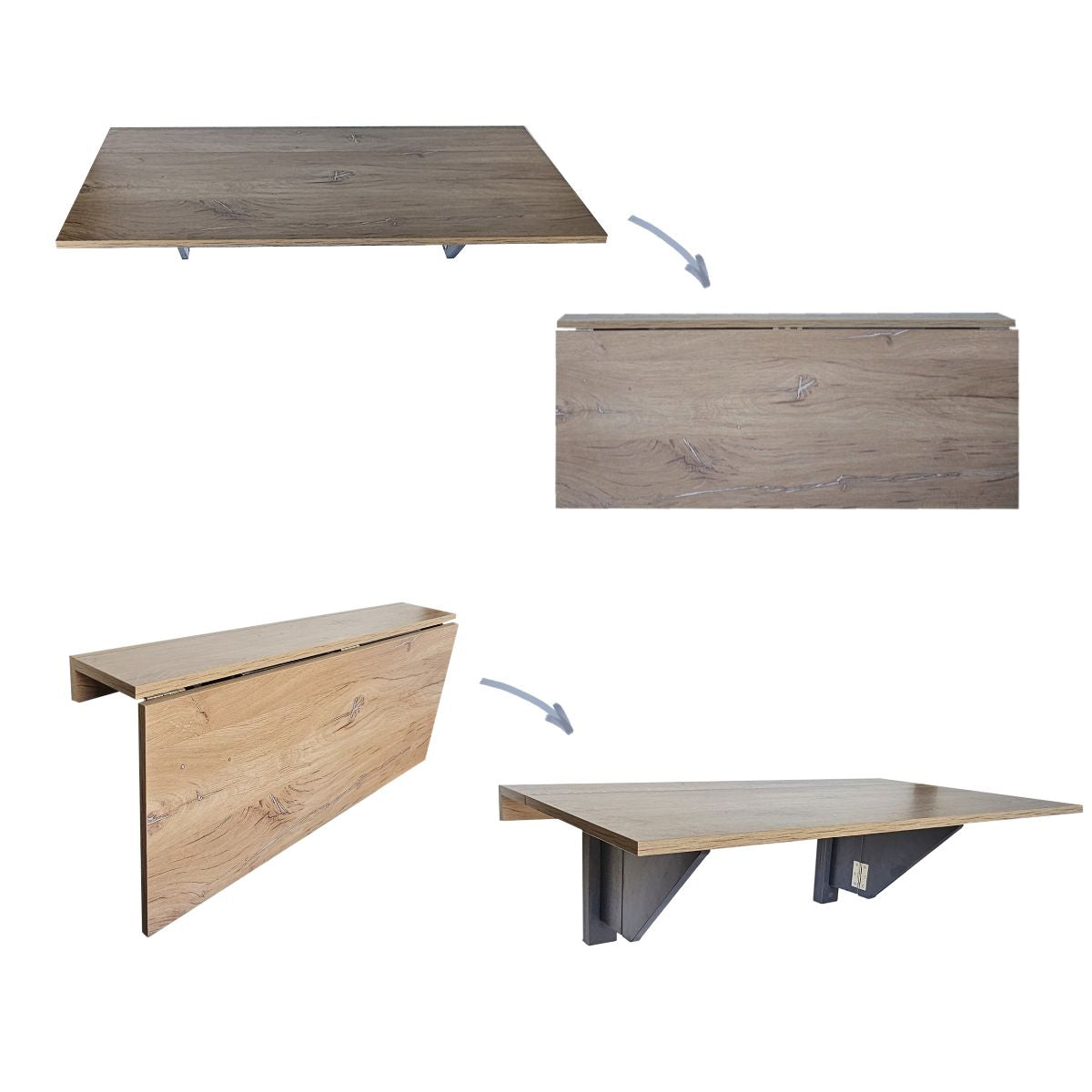 SpaceSave SmartFold Drop Leaf Console Table - Midnight Mystic River