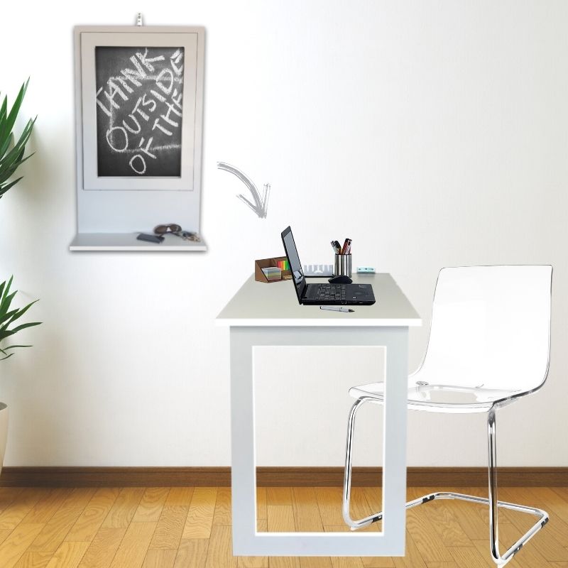 Fold Up Wall Mounted Desk Combo 100x60cm