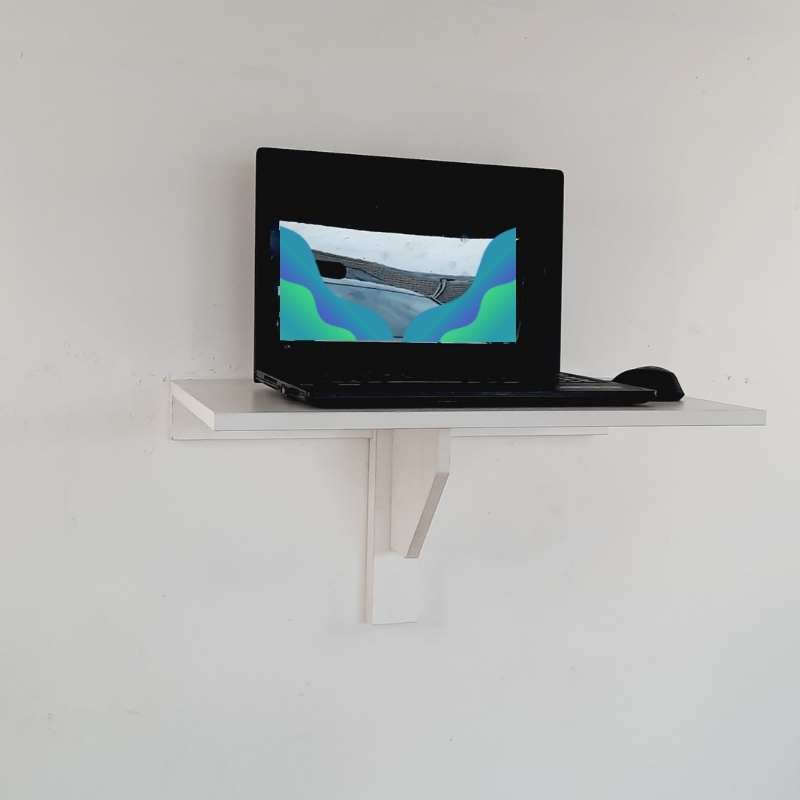 SpaceSave Folding Wall Mounted Drop Leaf Table 57x37cm